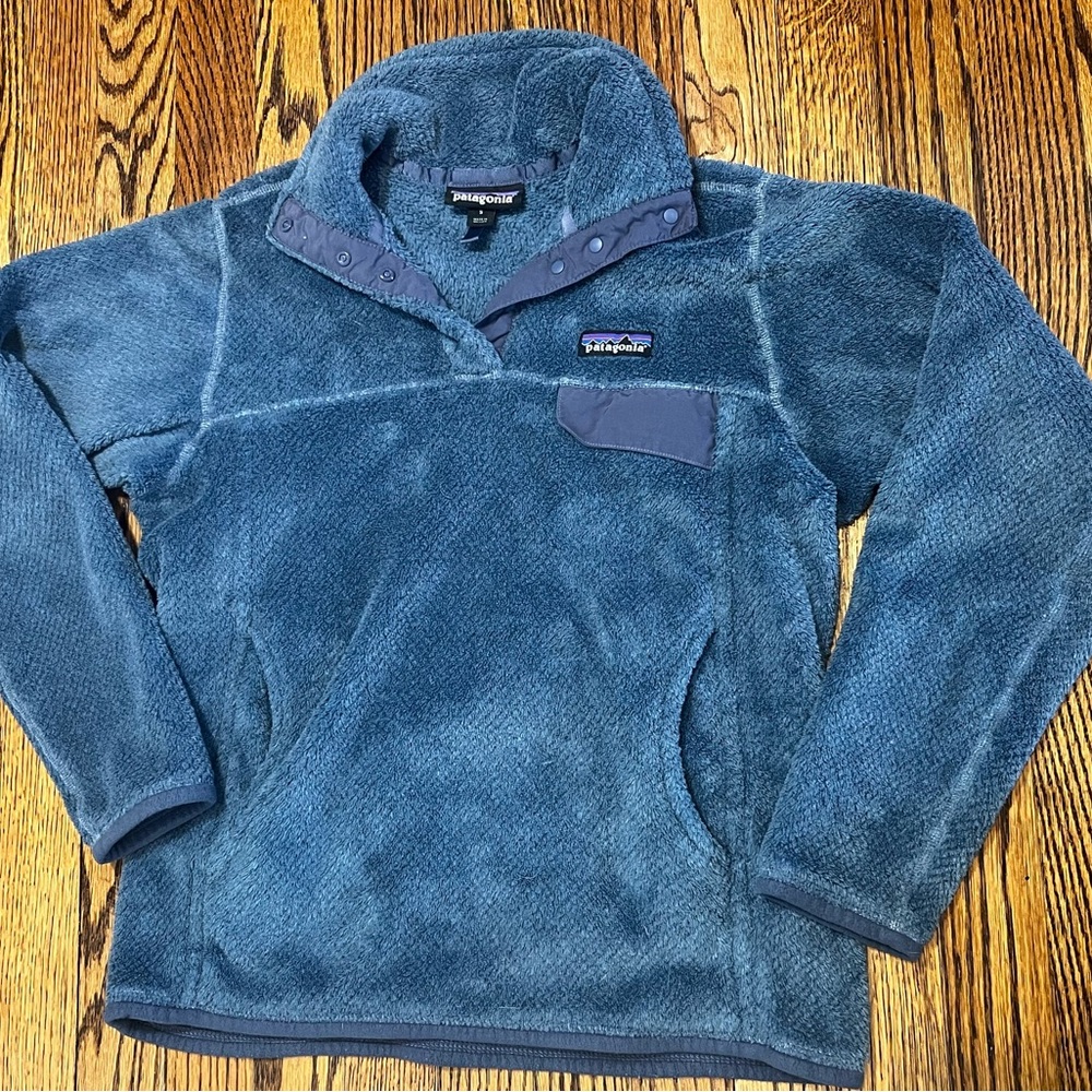 Patagonia Re-Tool Snap-T Fleece Pullover Teal Jacket Women's Size Small S